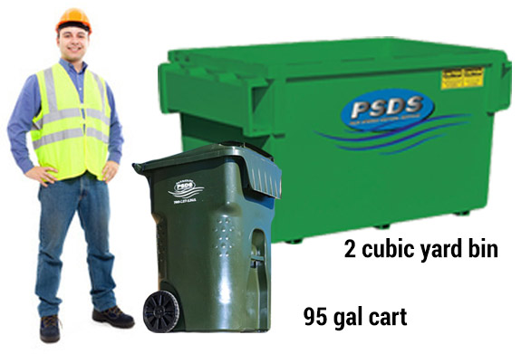 commercial 2 cubic yard organics bin