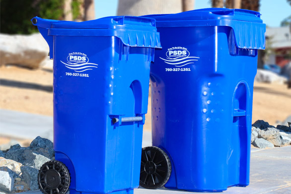 residential recycling blue carts