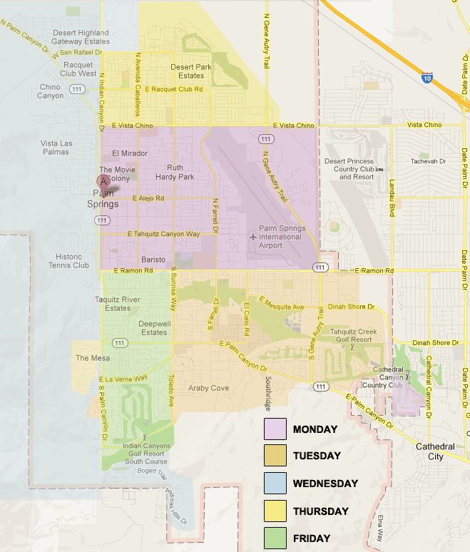 residential pickup map